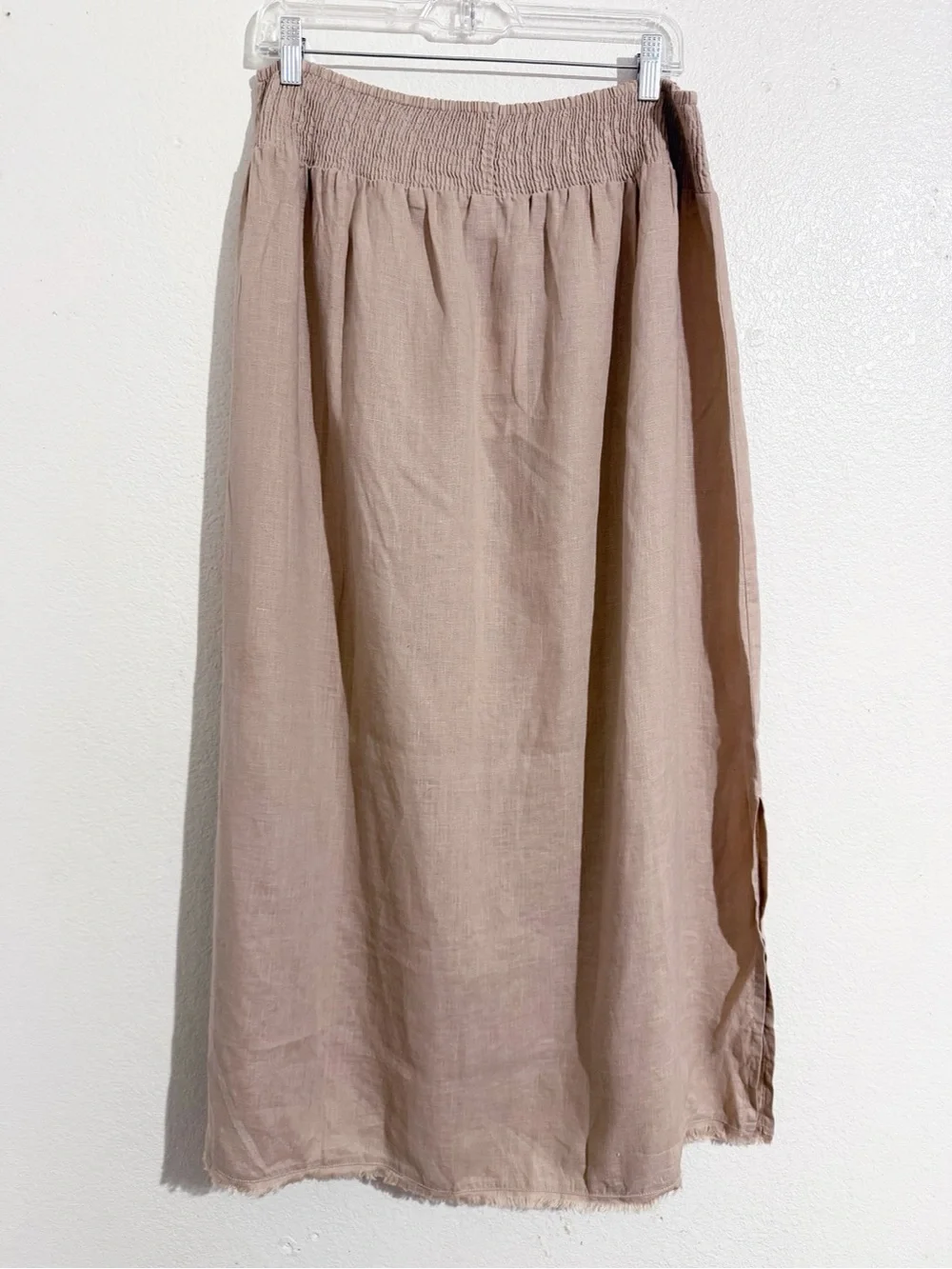NWT Nomad The Label Aurora French Linen Maxi Skirt in Tea Rose